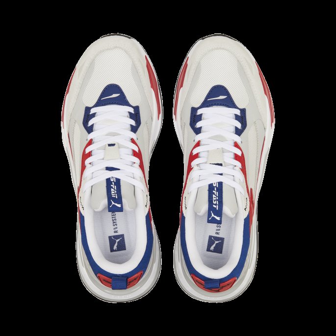 Puma På Tilbud Hvit-rød-grå Fiolett Rs-fast Limiter Sneakers I Semsket Skinn