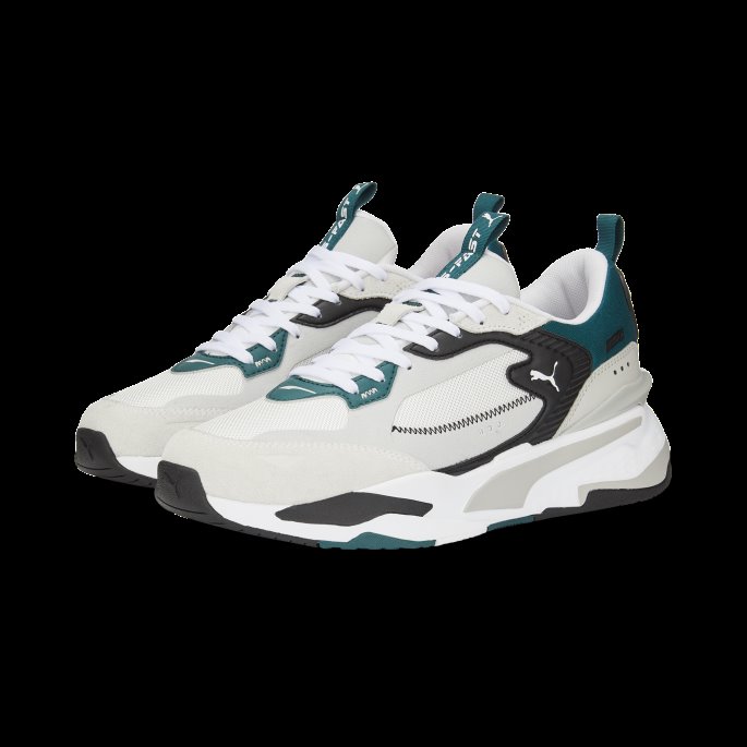 Hvit-grå Fiolett Puma På Tilbud Rs-fast Limiter Sneakers I Semsket Skinn