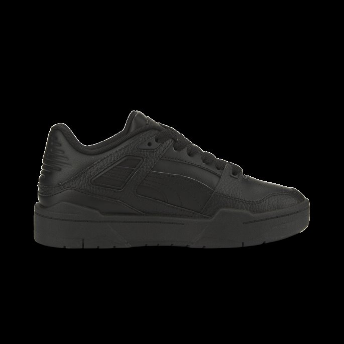 Svart-svart Puma På Tilbud Slipstream Skinn Joggesko Store Barn