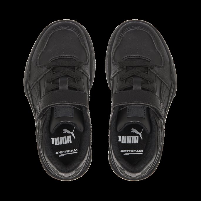 Puma På Tilbud Slipstream Skinn Alternativ Lukking Barnejoggesko Svart-svart