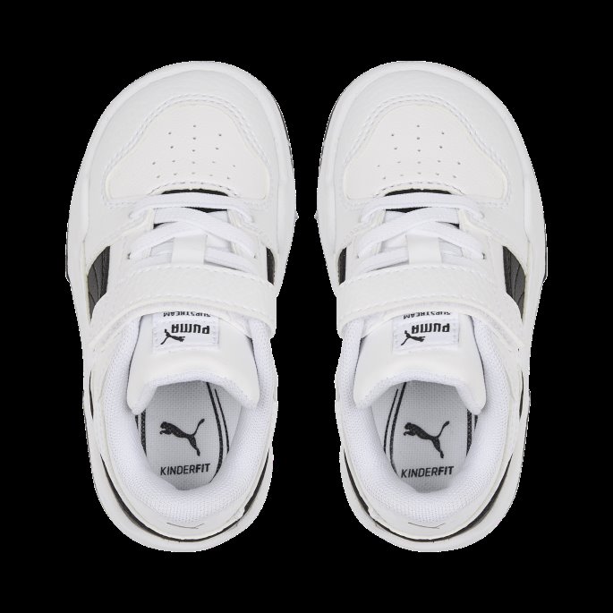 Puma På Tilbud Hvit-svart Slipstream Skinn Alternativ Lukking Joggesko Babyer