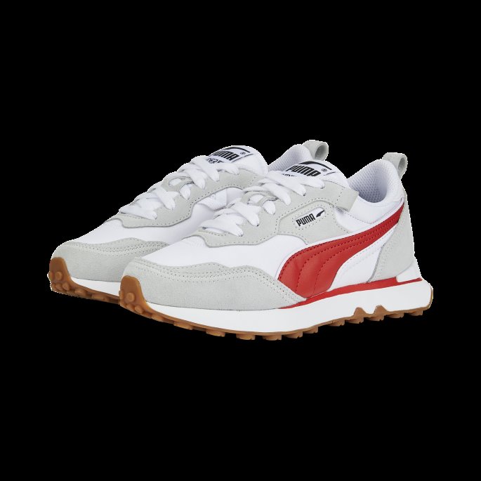 Rider Fv Essentials Joggesko Ungdom Hvit-platina Grå Puma På Tilbud