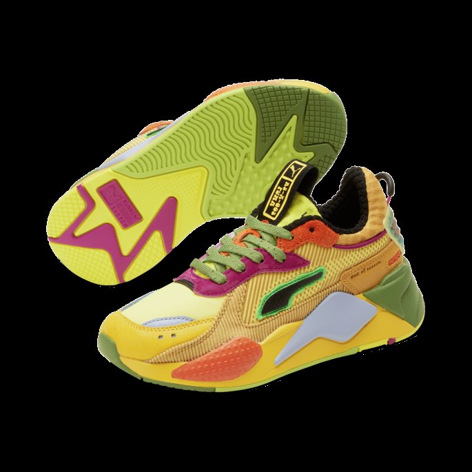 Celandine-honning Sennep-fuchsia Puma På Tilbud Rs-x Utenom Sesongen Store Barn Joggesko