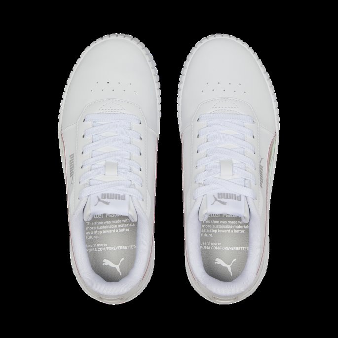 Hvit-sølv Puma På Tilbud Carina 2.0 Holo Sneakers Ungdom