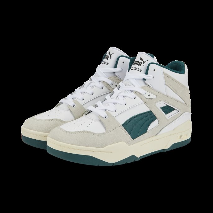Slipstream Hi Heritage Joggesko Puma På Tilbud Hvit-nimbus Cloud-varsity Green