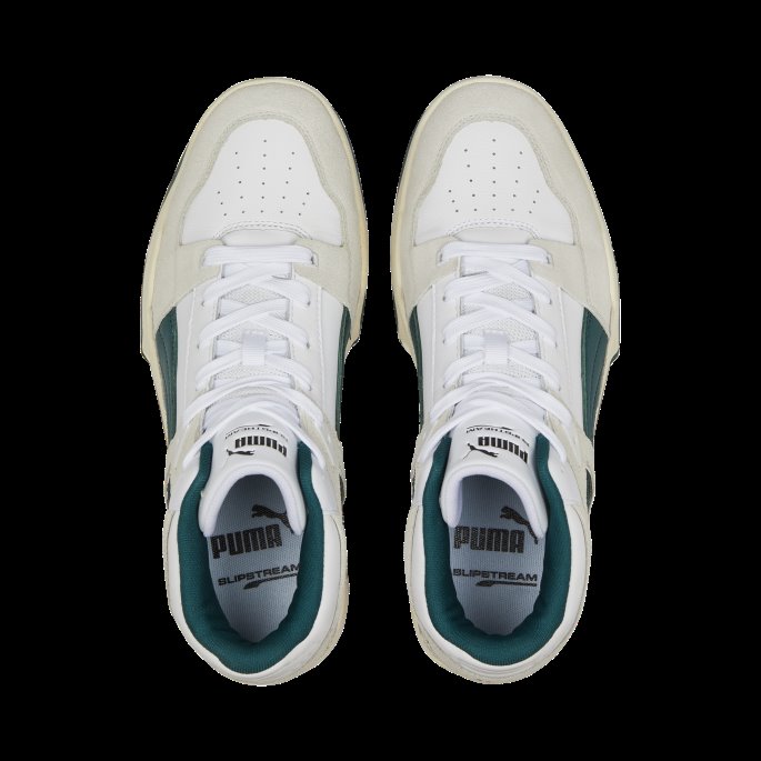 Slipstream Hi Heritage Joggesko Puma På Tilbud Hvit-nimbus Cloud-varsity Green