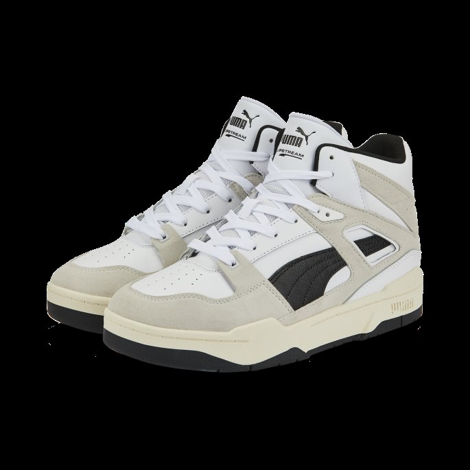 Puma På Tilbud Hvit-nimbus Sky-svarte Slipstream Hi Heritage Joggesko
