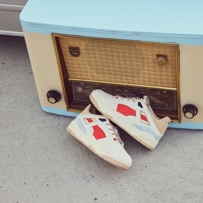 Vaporous Grå-urørt-sand Slipstream Retro Grade Kvinners Joggesko Puma På Salg