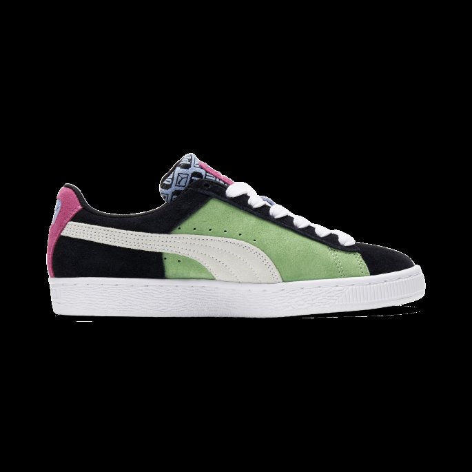 Brusende Lime-serenity-svart Puma På Tilbud Semsket Classix Joggesko For Kvinner