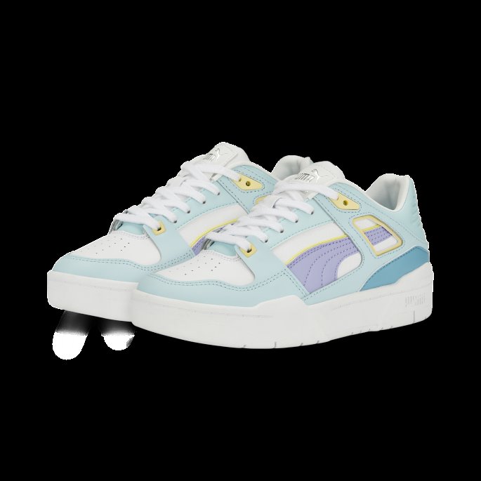 Puma På Tilbud Slipstream Jente Joggesko Hvit-aqua-søt Lavendel