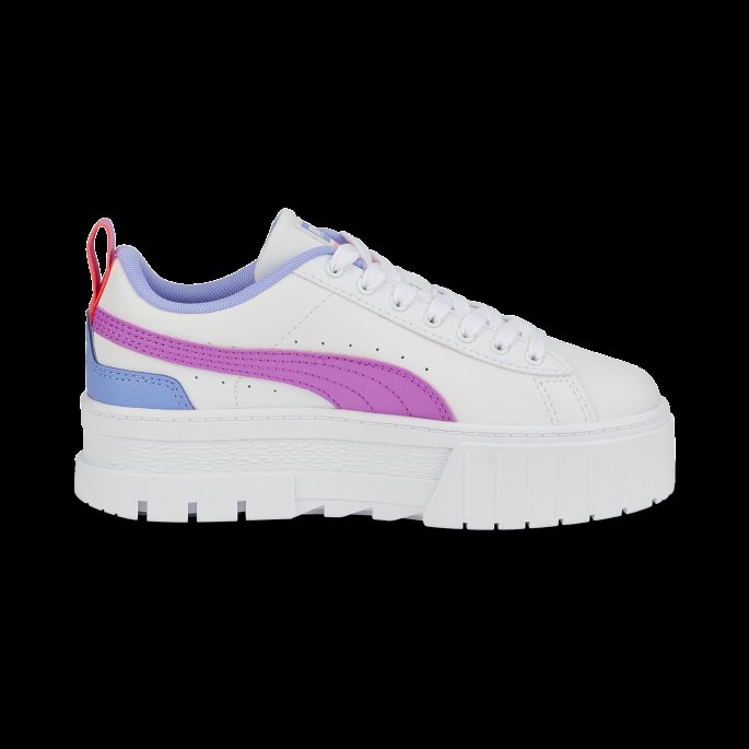 Hvit-lilla-elektrisk Orkidé Mayze Glitrende Store Barnejoggesko Puma På Tilbud