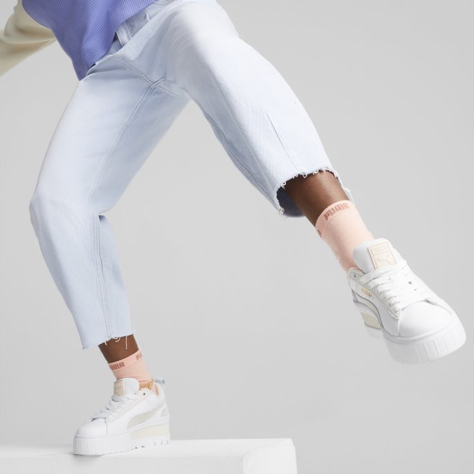 Mayze Wedge Pastell Dame Joggesko Puma På Tilbud Hvit
