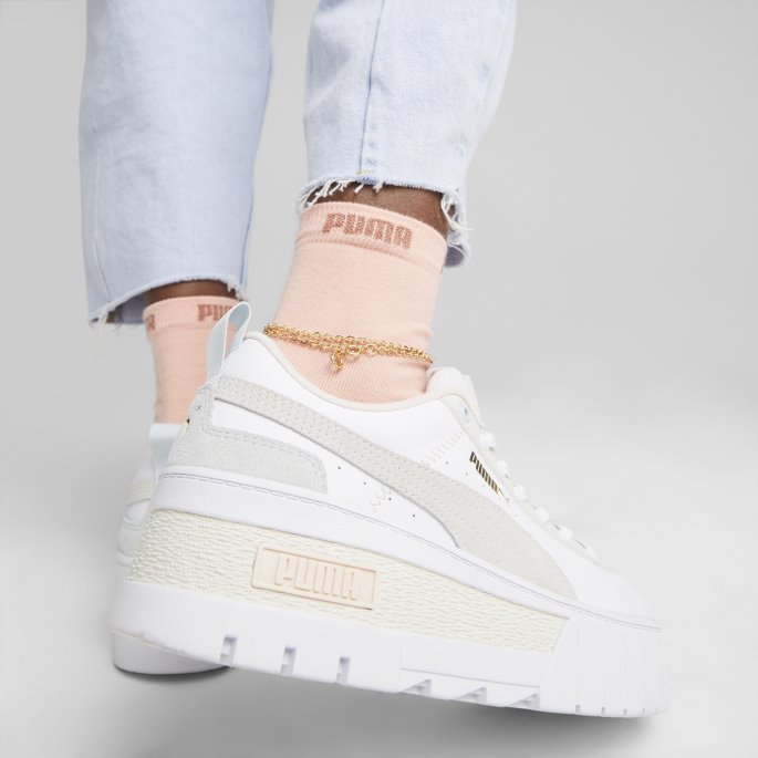 Mayze Wedge Pastell Dame Joggesko Puma På Tilbud Hvit
