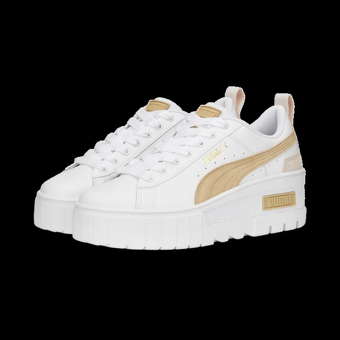 Mayze Wedge Pastell Dame Joggesko Hvit-lys Sand Puma På Salg