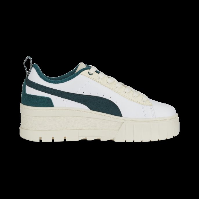 Hvit-varsity Grønn Mayze Wedge Ivy League Joggesko For Kvinner Puma På Tilbud