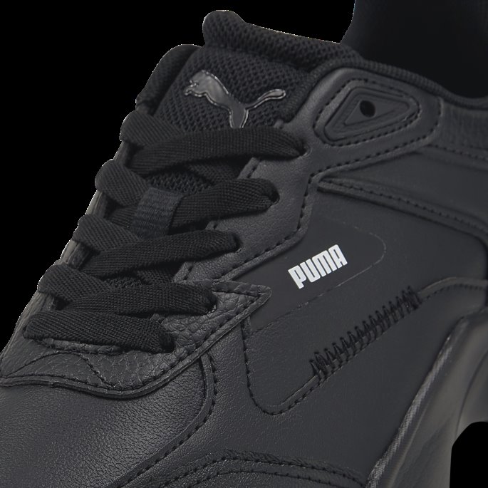 Svart Puma På Tilbud Fs Runner Skinn Joggesko Dame