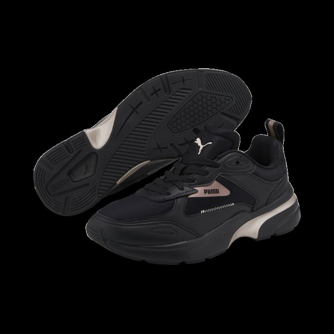 Puma På Tilbud Svart Fs Runner Metallic Joggesko Dame