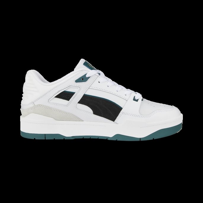 Hvit-svart-varsity Grønn Slipstream Semsket Fs Sneakers Puma På Tilbud