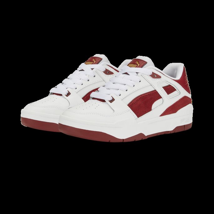 Slipstream Semsket Fs Sneakers Store Barn Hvit-intens Rød Puma På Tilbud