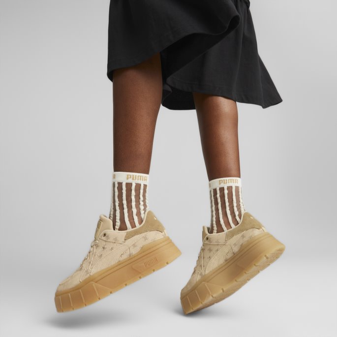 Mayze Stack Edgy T7 Sneakers For Kvinner Light Sand Puma På Tilbud