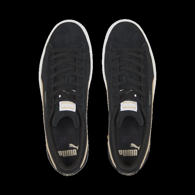 Puma På Tilbud Svart-lys Sand-hvit Semsket T7 Sneakers