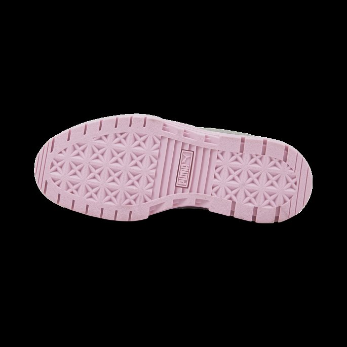 Puma På Tilbud X Dua Lipa Mayze Semsket Skinn Metallic Joggesko For Kvinner Rosa Dame-sølv
