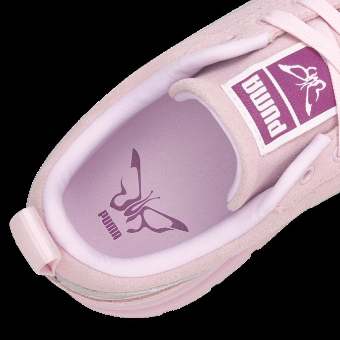 Puma På Tilbud X Dua Lipa Mayze Semsket Skinn Metallic Joggesko For Kvinner Rosa Dame-sølv
