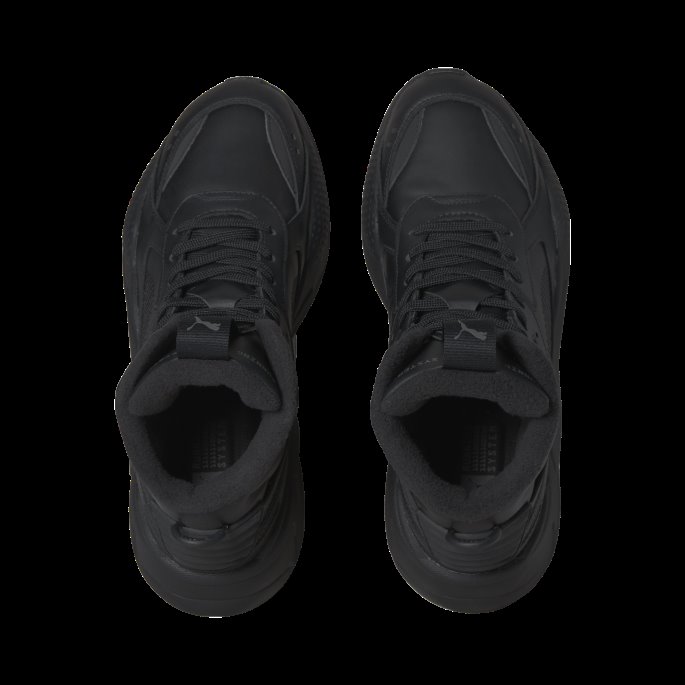 Puma På Tilbud Svart-svart Rs-x Mid Skinn Joggesko