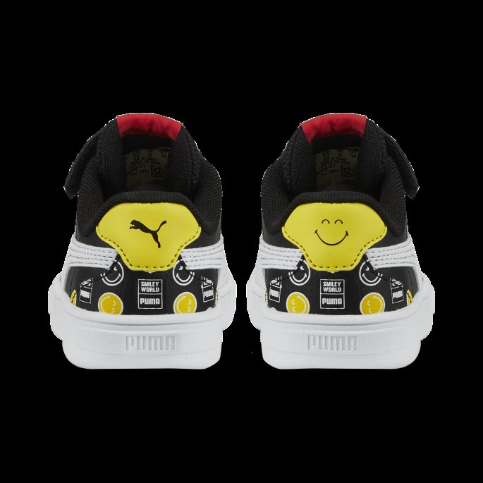 Svart-hvit-levende Gul-rød Puma På Tilbud X Smileyworld Caven Alternativ Lukking Spedbarn Joggesko
