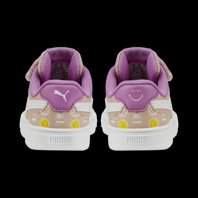 Rosa Kvarts-lilla Pop-gul Puma På Tilbud X Smileyworld Caven Alternativ Lukking Spedbarn Joggesko