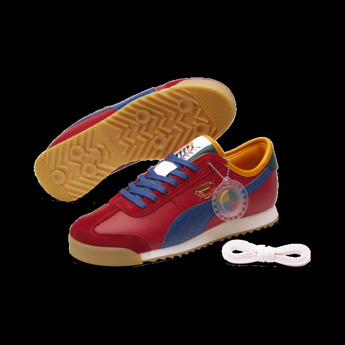 Puma På Tilbud Roma '68 New Heritage Joggesko Brente Rød-flammende Blå-gull