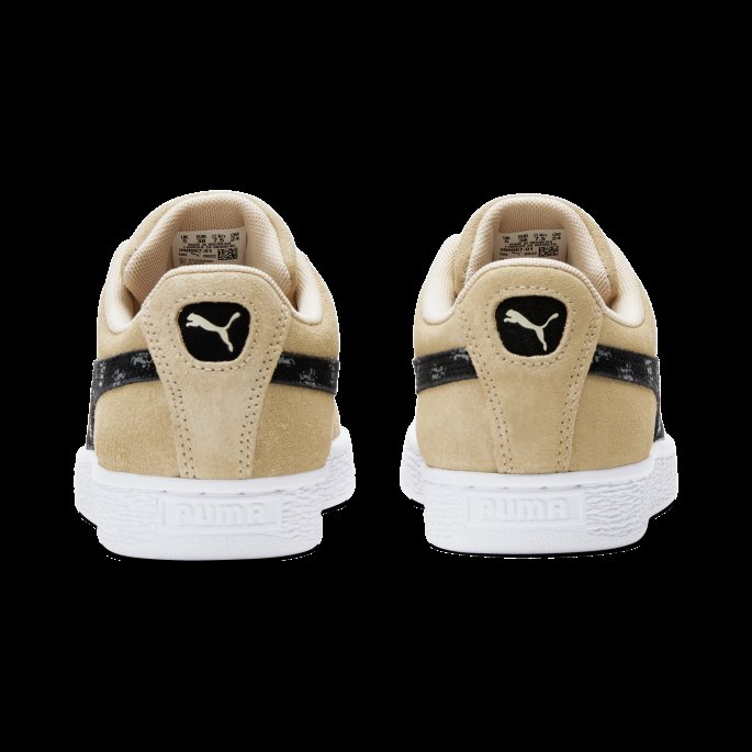 Semsket Skinn Klassiske T7 Dame Joggesko Puma På Tilbud Lys Sand-svart-hvit