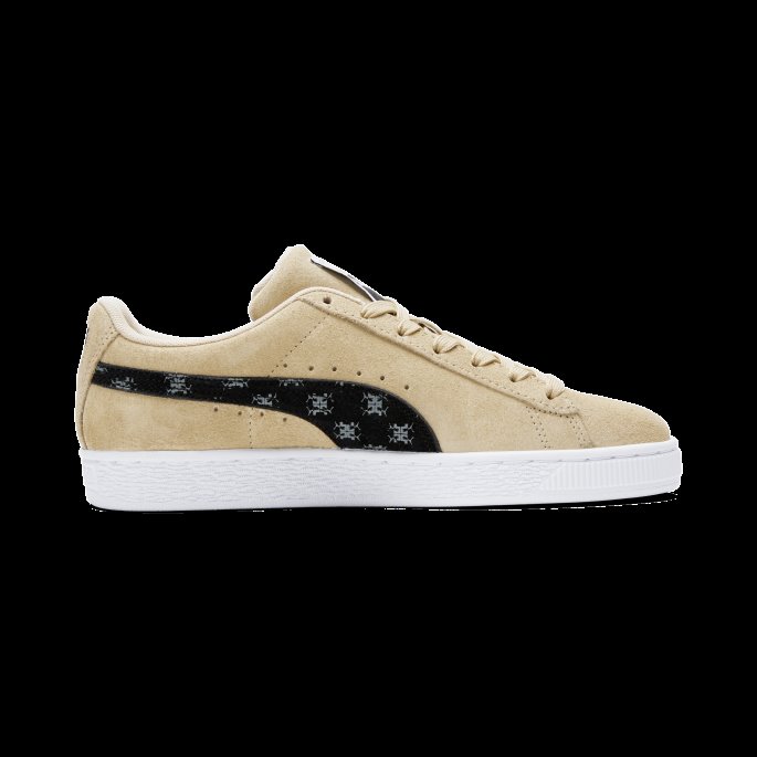 Semsket Skinn Klassiske T7 Dame Joggesko Puma På Tilbud Lys Sand-svart-hvit