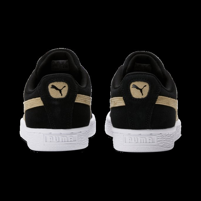 Puma På Tilbud Semsket Skinn Klassiske T7 Joggesko For Kvinner Sort-lys Sand-hvit