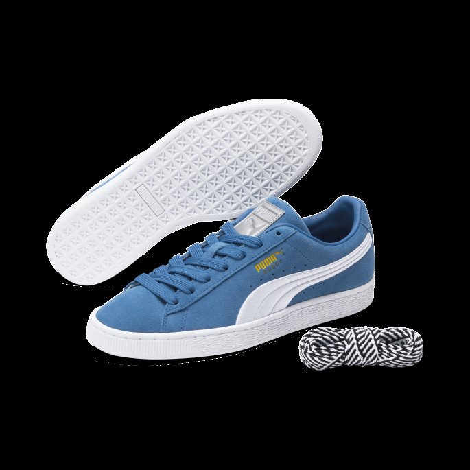 Sportsklær Fra Puma På Tilbud Semsket Klassiske Sneakers Lake Blå-hvit