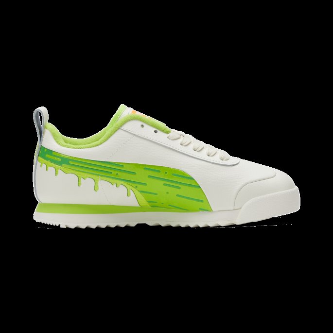 Roma Slime Store Barnejoggesko Puma På Tilbud Elfenben Glød-limegrønn