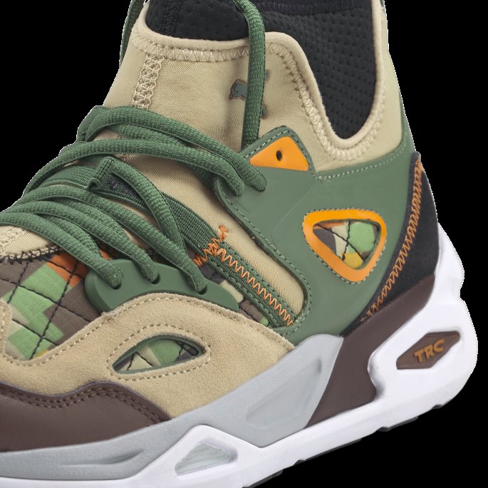Dyp Skog-sand-kastanje Puma På Tilbud X Black Fives Trc Blaze Mid Joggesko