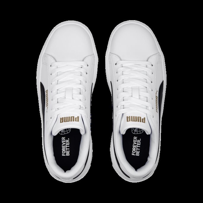 Smash Platform V3 Joggesko Dame Puma På Tilbud Hvit-svart-gull