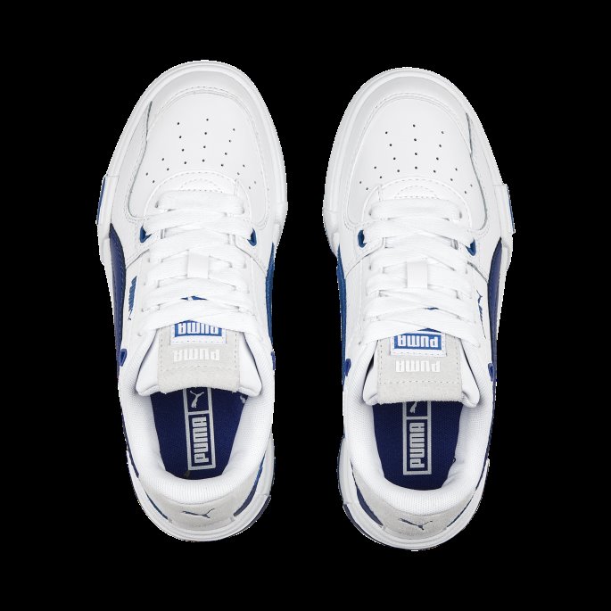 Ca Pro Glitch Store Barnejoggesko Puma På Tilbud Hvit-lake Blå-fjær Grå