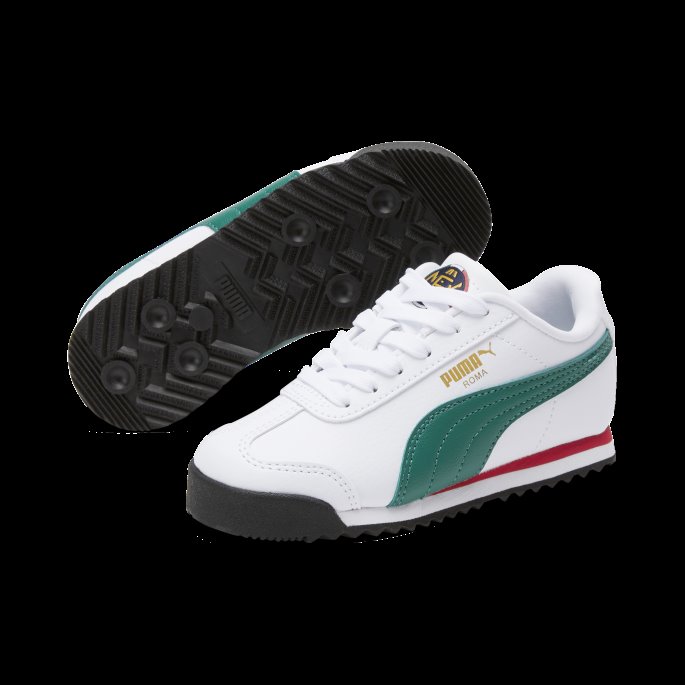 White-alpine Green-team Gold Puma På Tilbud Roma Country Små Barnesko