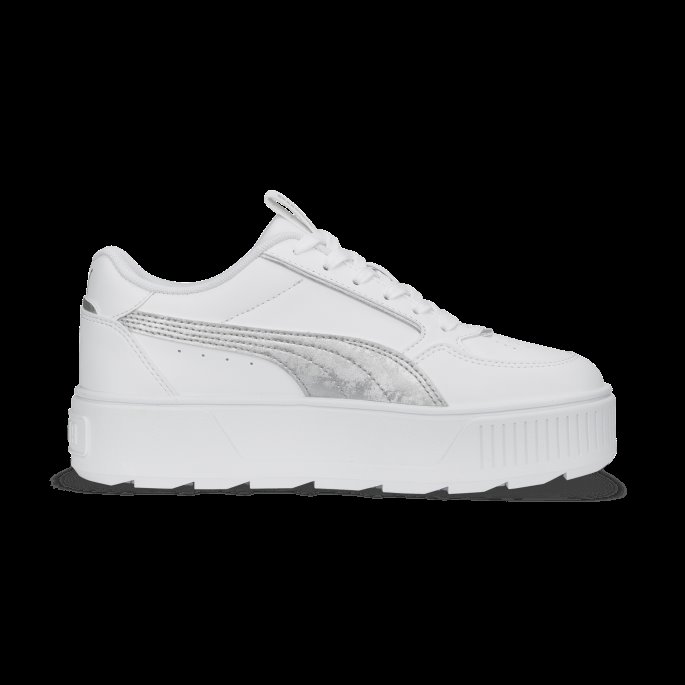 Hvit-matt Sølv Karmen Rebelle Metallics Joggesko Kvinner Puma På Tilbud