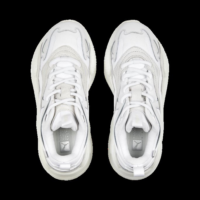 Puma På Tilbud Hvit-fjær Grå Rs-x Efekt Prm Sneakers Ungdom