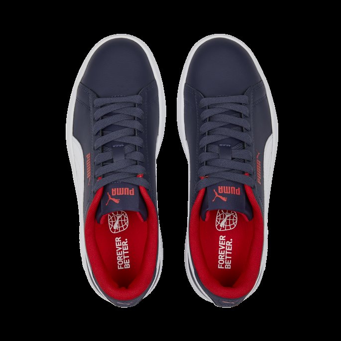 Smash 3.0 Skinn Joggesko Ungdom Marine-hvit-for All Time Rød Puma På Salg