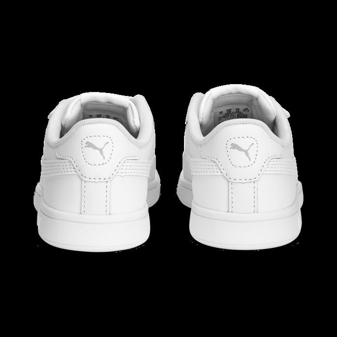 Smash 3.0 Leather V Sneakers Barn Hvit-kul Lys Grå Puma På Tilbud