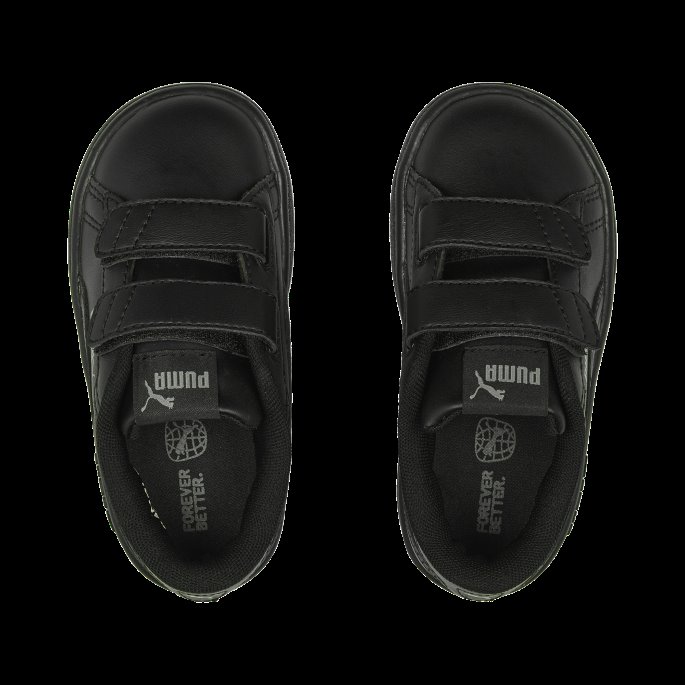 Black-shadow Grå Puma På Tilbud Smash 3.0 Leather V Sneakers Baby