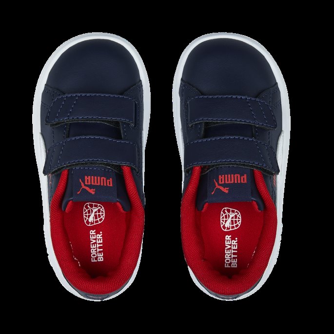 Puma På Tilbud Marine-hvit-til Alle Tider Rød Smash 3.0 Skinn V Sneakers Baby