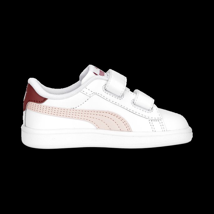 Smash 3.0 Leather V Sneakers Baby White-rose Dust-heartfelt Puma På Salg