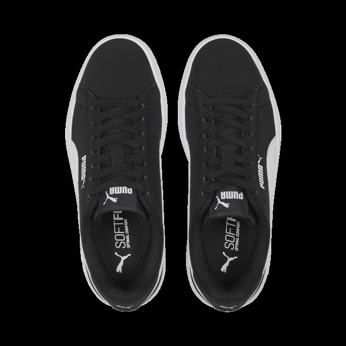 Puma På Tilbud Smash 3.0 Buck Joggesko Ungdom Svart-hvit