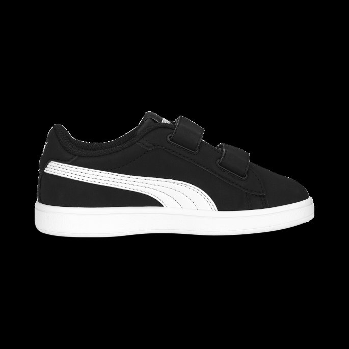 Puma På Tilbud Svart-hvit Smash 3.0 Buck Joggesko Barn