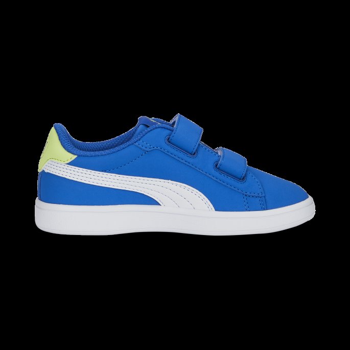Puma På Tilbud Smash 3.0 Buck Joggesko Barn Victoria Blå-hvit-lilje Pad